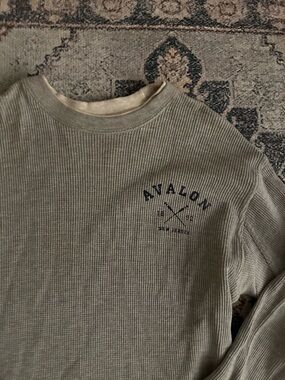 Avalon Waffle Knit Crewneck Sweater - Grey